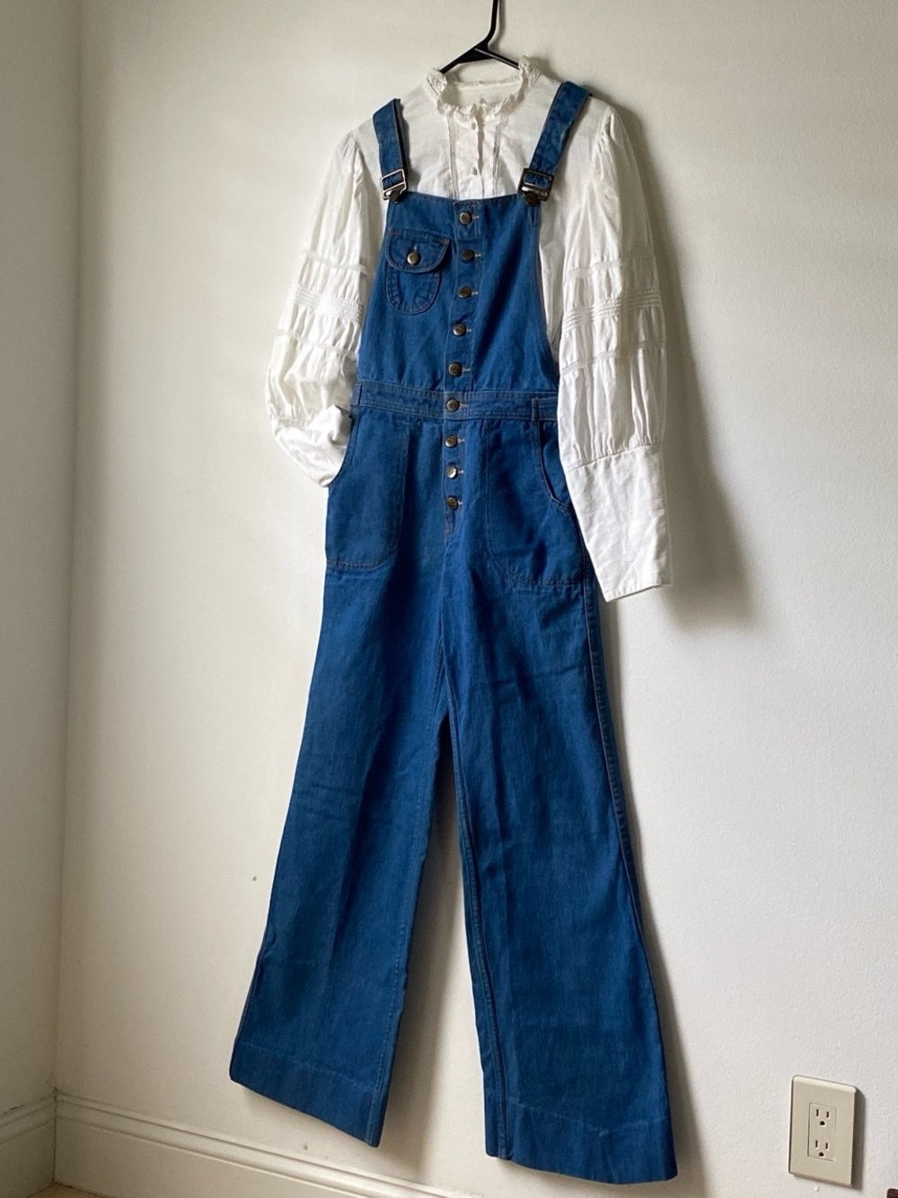 RARE Vintage 70s Button Down Overalls~ 100% Cotton~ Pristine Condition ✌🏻